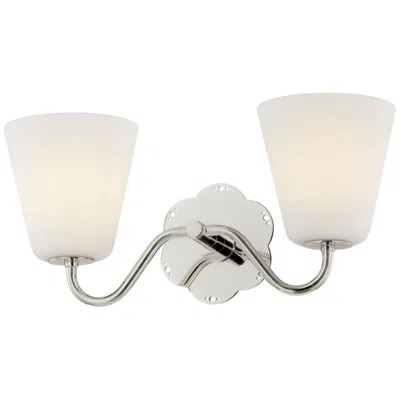 Mitzi By Hudson Valley Leonella 8 1/2" High Polished Nickel 2-light Wall Sconce