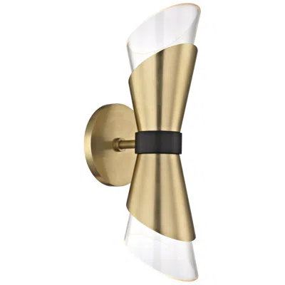 Mitzi By Hudson Valley Mitzi Angie 15" High Aged Brass 2-light Led Wall Sconce