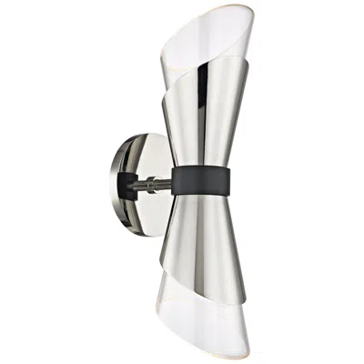 Mitzi By Hudson Valley Mitzi Angie 15" High Polished Nickel 2-light Led Wall Sconce