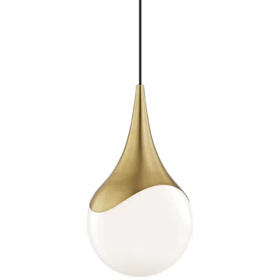 Mitzi By Hudson Valley Mitzi Ariana 10 1/2" Wide Aged Brass Mini Pendant Light
