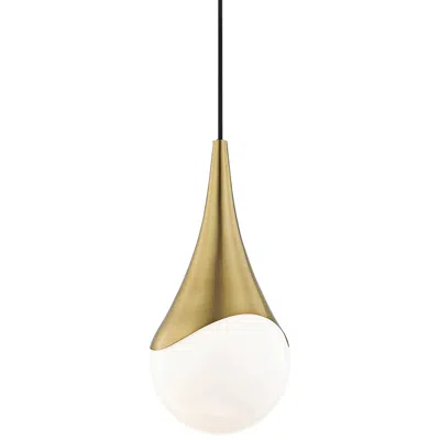 Mitzi By Hudson Valley Mitzi Ariana 7 1/2" Wide Aged Brass Modern Mini Pendant Light