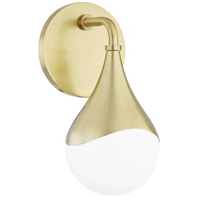 Mitzi By Hudson Valley Mitzi Ariana 9 1/2" High Aged Brass Led Wall Sconce