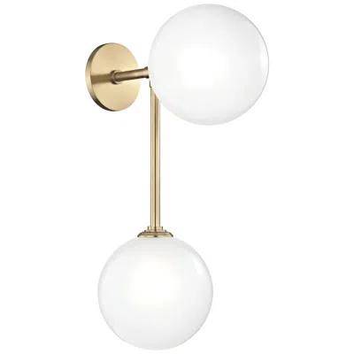 Mitzi By Hudson Valley Mitzi Ashleigh 21 1/2"h Aged Brass 2-light Led Wall Sconce