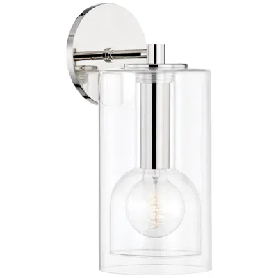 Mitzi By Hudson Valley Mitzi Belinda 14"h Polished Nickel Clear Glass Wall Sconce