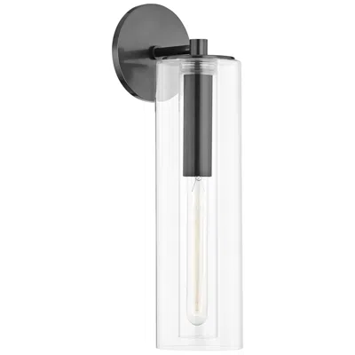 Mitzi By Hudson Valley Mitzi Belinda 19"h Old Bronze And Clear Glass Wall Sconce