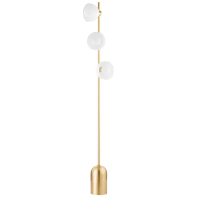 Mitzi By Hudson Valley Mitzi Belle 67" High 3-light Aged Brass Modern Floor Lamp