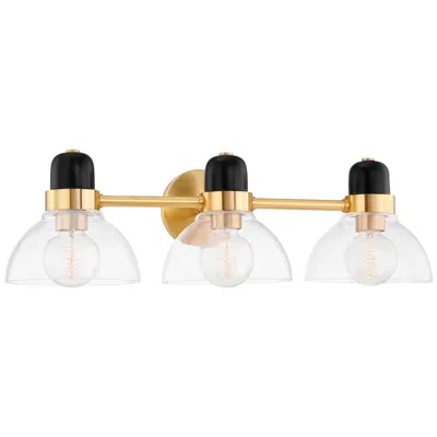Mitzi By Hudson Valley Mitzi Camile 25" Wide Aged Brass 3-light Bath Light
