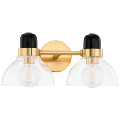 Mitzi By Hudson Valley Mitzi Camile 7" High Aged Brass 2-light Wall Sconce