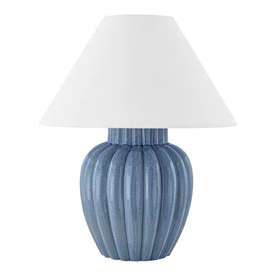 Mitzi By Hudson Valley Mitzi Clarendon 20" High Modern Urn Blue Metal Accent Table Lamp