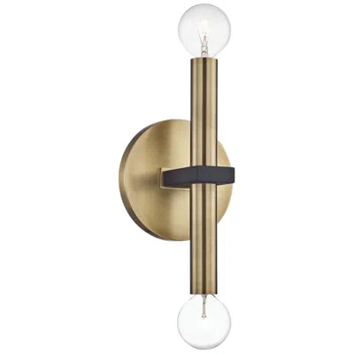 Mitzi By Hudson Valley Mitzi Colette 12 1/4" High 2-light Aged Brass Wall Sconce