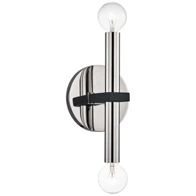 Mitzi By Hudson Valley Mitzi Colette 12 1/4"h 2-light Polished Nickel Wall Sconce