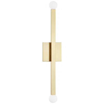 Mitzi By Hudson Valley Mitzi Dona 23 3/4" High 2-light Aged Brass Led Wall Sconce