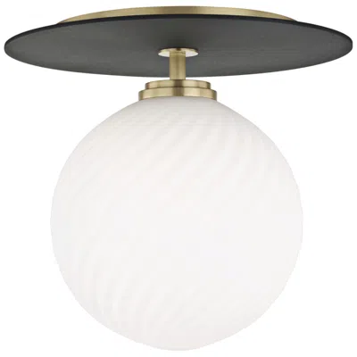 Mitzi By Hudson Valley Mitzi Ellis 10 1/4" Wide Aged Brass Led Ceiling Light