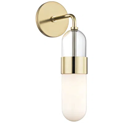 Mitzi By Hudson Valley Mitzi Emilia 15" High Polished Brass Led Wall Sconce