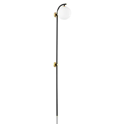 Mitzi By Hudson Valley Mitzi Faye 43"h Soft Black Aged Brass Plug-in Wall Sconce