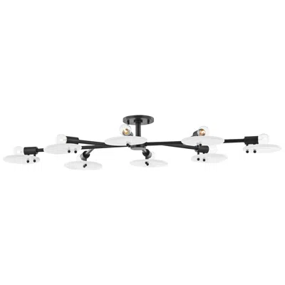 Mitzi By Hudson Valley Mitzi Giselle 48" Wide 8-light Old Bronze Ceiling Light
