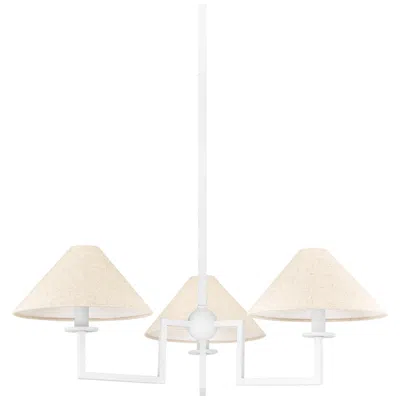 Mitzi By Hudson Valley Mitzi Gladwyne 30" Wide 3-light White Finish Shade Chandelier