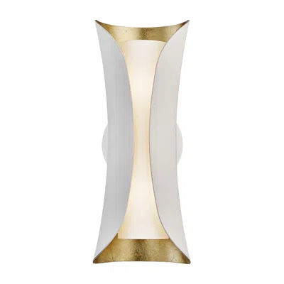 Mitzi By Hudson Valley Mitzi Josie 13 1/2" High Gold Leaf And White Wall Sconce