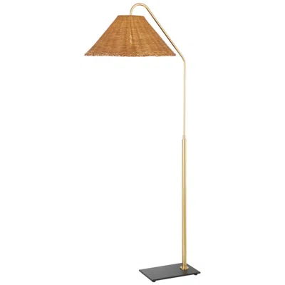 Mitzi By Hudson Valley Mitzi Lauren 60" Aged Brass Metal Bent Arm Floor Lamp
