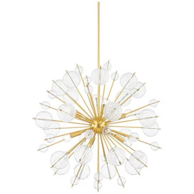 Mitzi By Hudson Valley Mitzi Linnea 30" Wide Aged Brass 8-light Sputnik Chandelier
