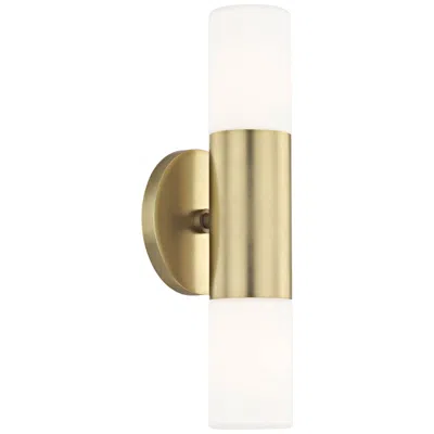 Mitzi By Hudson Valley Mitzi Lola 13" High Aged Brass 2-light Led Wall Sconce