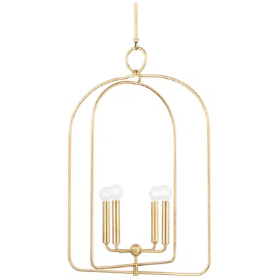 Mitzi By Hudson Valley Mitzi Mallory 22 1/2" Wide Gold Leaf 4-light Pendant