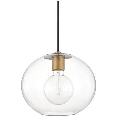 Mitzi By Hudson Valley Mitzi Margot 12 1/4" Wide Aged Brass Pendant Light