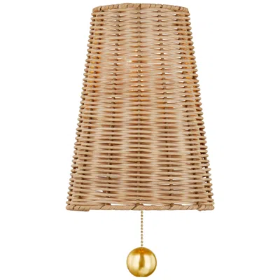 Mitzi By Hudson Valley Mitzi Naida 14" High Aged Brass Wall Sconce