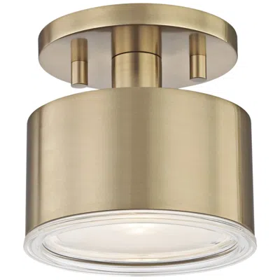 Mitzi By Hudson Valley Mitzi Nora 5 1/4" Wide Aged Brass Finish Modern Led Ceiling Light