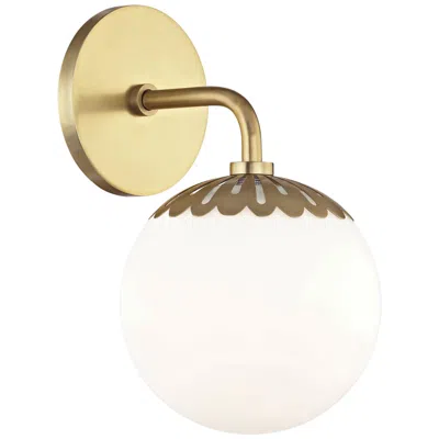 Mitzi By Hudson Valley Mitzi Paige 11" High Aged Brass Wall Sconce