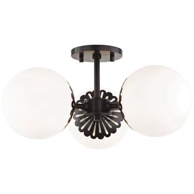 Mitzi By Hudson Valley Mitzi Paige 17 1/2" Wide Old Bronze 3-light Ceiling Light