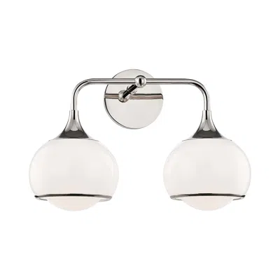 Mitzi By Hudson Valley Mitzi Reese 11 1/4" High 2-light Polished Nickel Wall Sconce