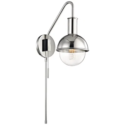 Mitzi By Hudson Valley Mitzi Riley Polished Nickel Swing Arm Wall Lamp