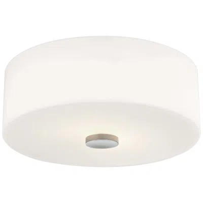 Mitzi By Hudson Valley Mitzi Sophie 11 3/4" Wide Nickel And Opal White Glass Ceiling Light