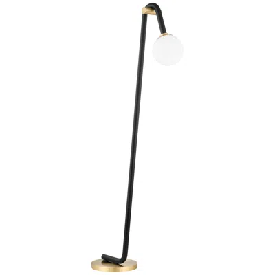 Mitzi By Hudson Valley Mitzi Whit 60 1/4" High Aged Brass And Black Modern Floor Lamp
