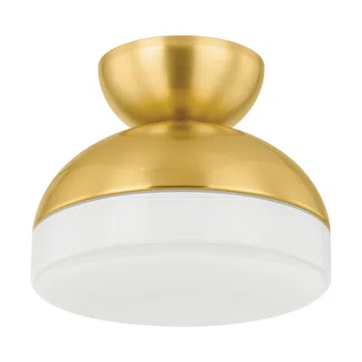 Mitzi By Hudson Valley Rue 11 Inch 1 Lt. Aged Brass Flush Mount