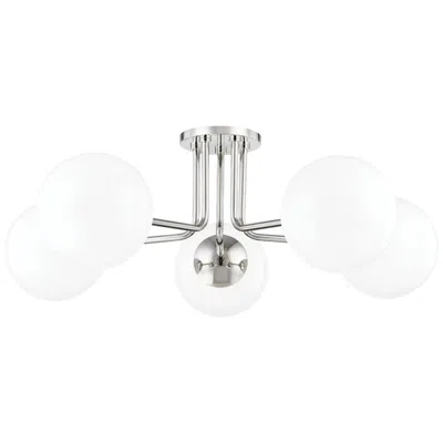 Mitzi By Hudson Valley Stella 5 Light Semi Flush - Polished Nickel