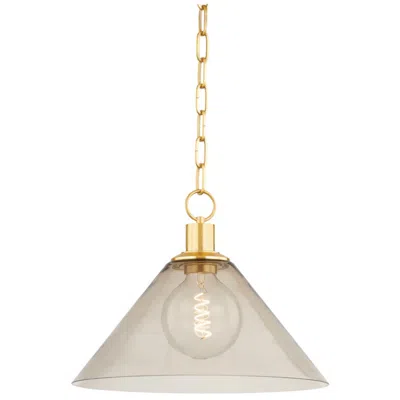 Mitzi By Hudson Valley The Lifestyled Co Anniebee 15.5 In. Aged Brass Pendant