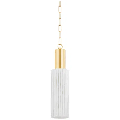 Mitzi By Hudson Valley The Lifestyled Co Corissa 5 In. Aged Brass Pendant