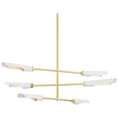 Mitzi By Hudson Valley The Lifestyled Co Harperrose 48 In. Aged Brass/soft White Chandelier