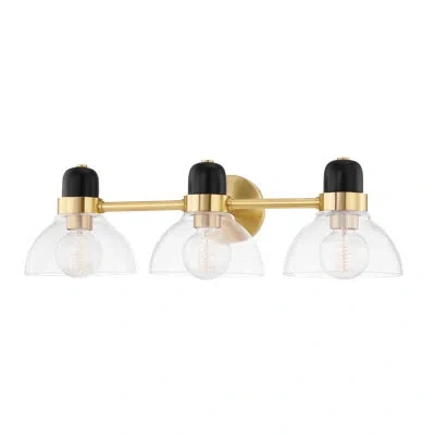 Mitzi Camile 3 Light Bath And Vanity In Aged Brass