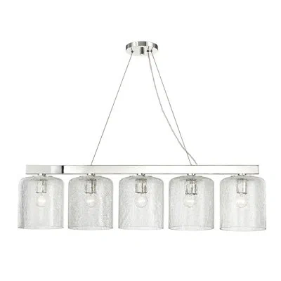 Mitzi Charles 5 - Light Kitchen Island Linear Pendant In Polished Nickel