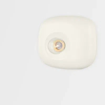 Mitzi Colleen 1-light Dimmable Ivory Bath Sconce In Aged Brass,satin Ivory