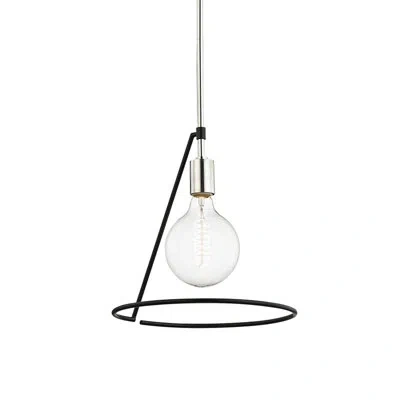 Mitzi Dana 1 - Light Unique / Statement Bulb Pendant In Polished Nickel,black