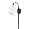Mitzi Demi 1 Light Plug-in Plug-in Sconce In Soft Black