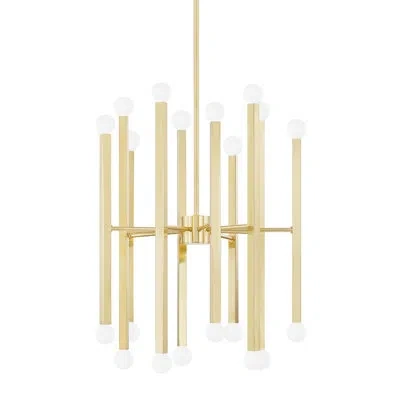 Mitzi Dona 20 Light Chandelier In Aged Brass