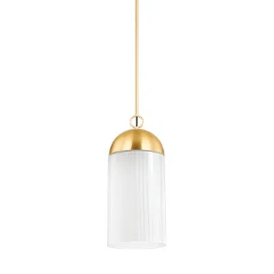 Mitzi Emory 1 Light Pendant In Aged Brass
