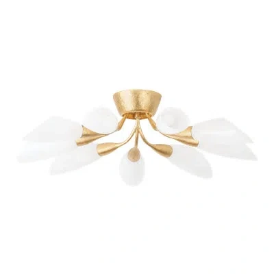 Mitzi Enfield Semi Flush In Vintage Gold Leaf