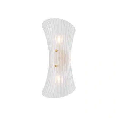 Mitzi Esmae 7 Inch Wide 2 Light Wall Sconce In Aged Brass