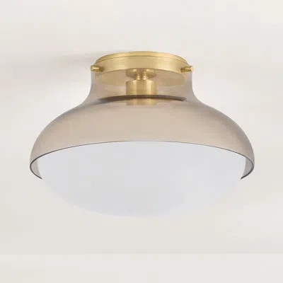 Mitzi Gianna 12.5 Inch Wide 1 Light Flush Mount In Aged Brass